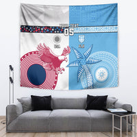 Custom Fiji And USA Palm Tree With Eagle Tapestry LT05 - Polynesian Pride