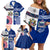 Custom Samoa And USA Together Family Matching Off Shoulder Short Dress and Hawaiian Shirt LT05 - Polynesian Pride