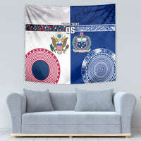 Custom Samoa And USA Together Tapestry LT05 - Polynesian Pride