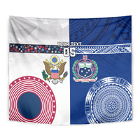 Custom Samoa And USA Together Tapestry LT05 - Polynesian Pride