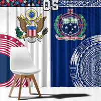Custom Samoa And USA Together Window Curtain LT05 - Polynesian Pride
