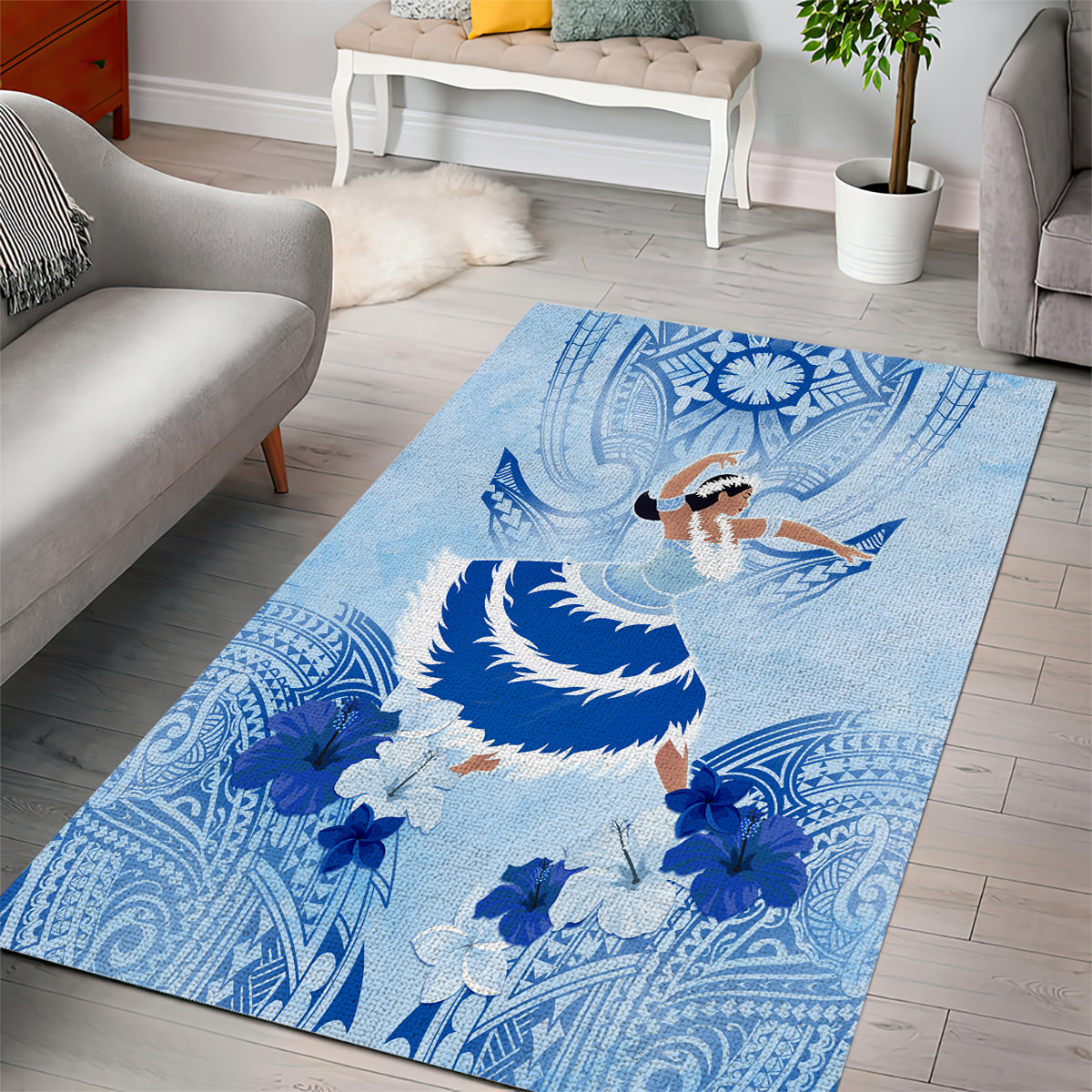 Cook Islands Women's Day Area Rug With Polynesian Pattern LT05 - Polynesian Pride