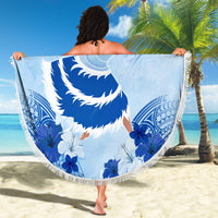 Cook Islands Women's Day Beach Blanket With Polynesian Pattern