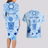 Cook Islands Women's Day Couples Matching Long Sleeve Bodycon Dress and Hawaiian Shirt With Polynesian Pattern LT05 - Polynesian Pride