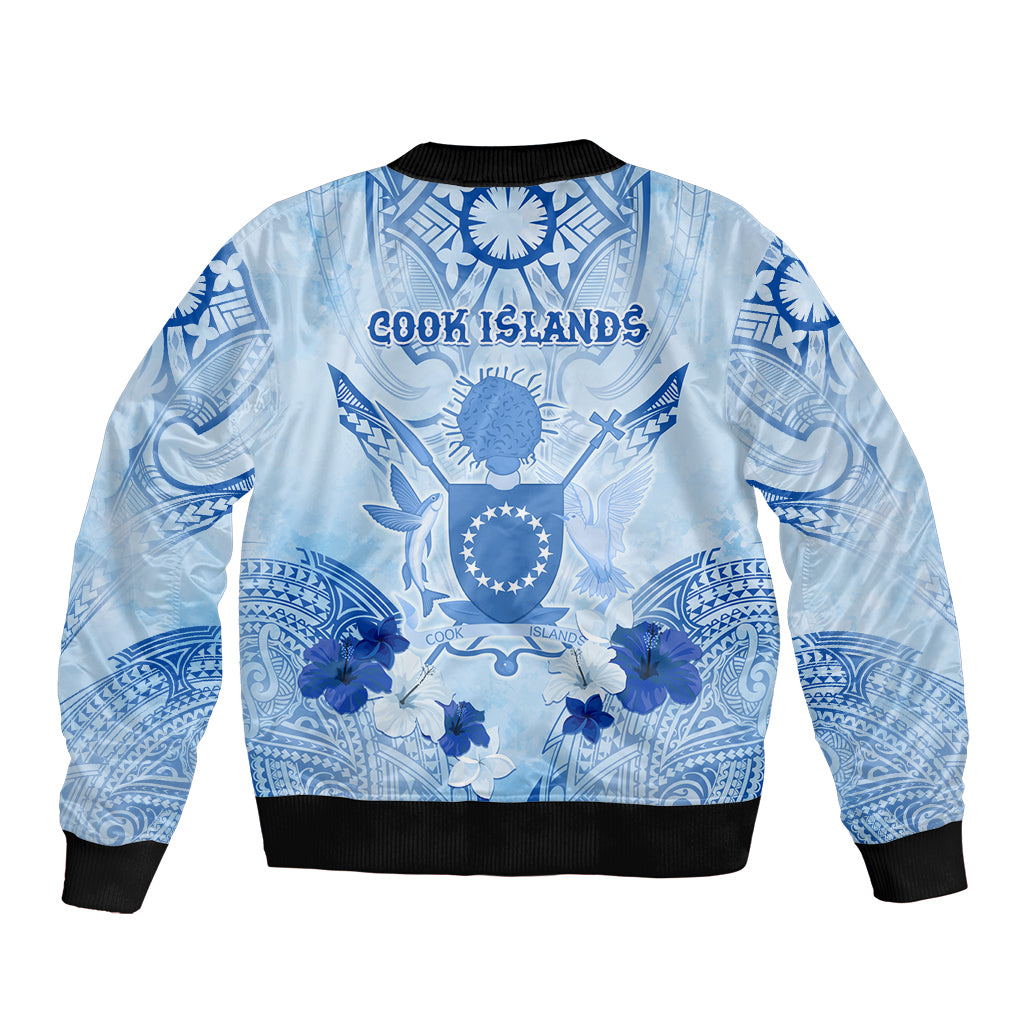 Cook Islands Women's Day Sleeve Zip Bomber Jacket With Polynesian Pattern LT05 - Polynesian Pride
