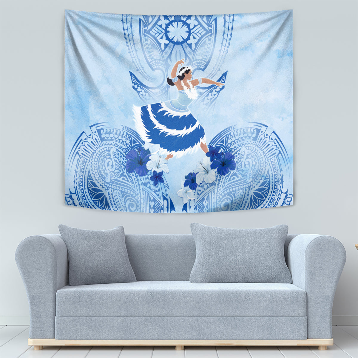 Cook Islands Women's Day Tapestry With Polynesian Pattern
