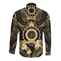 Niue Women's Day Long Sleeve Button Shirt With Polynesian Pattern LT05 - Polynesian Pride