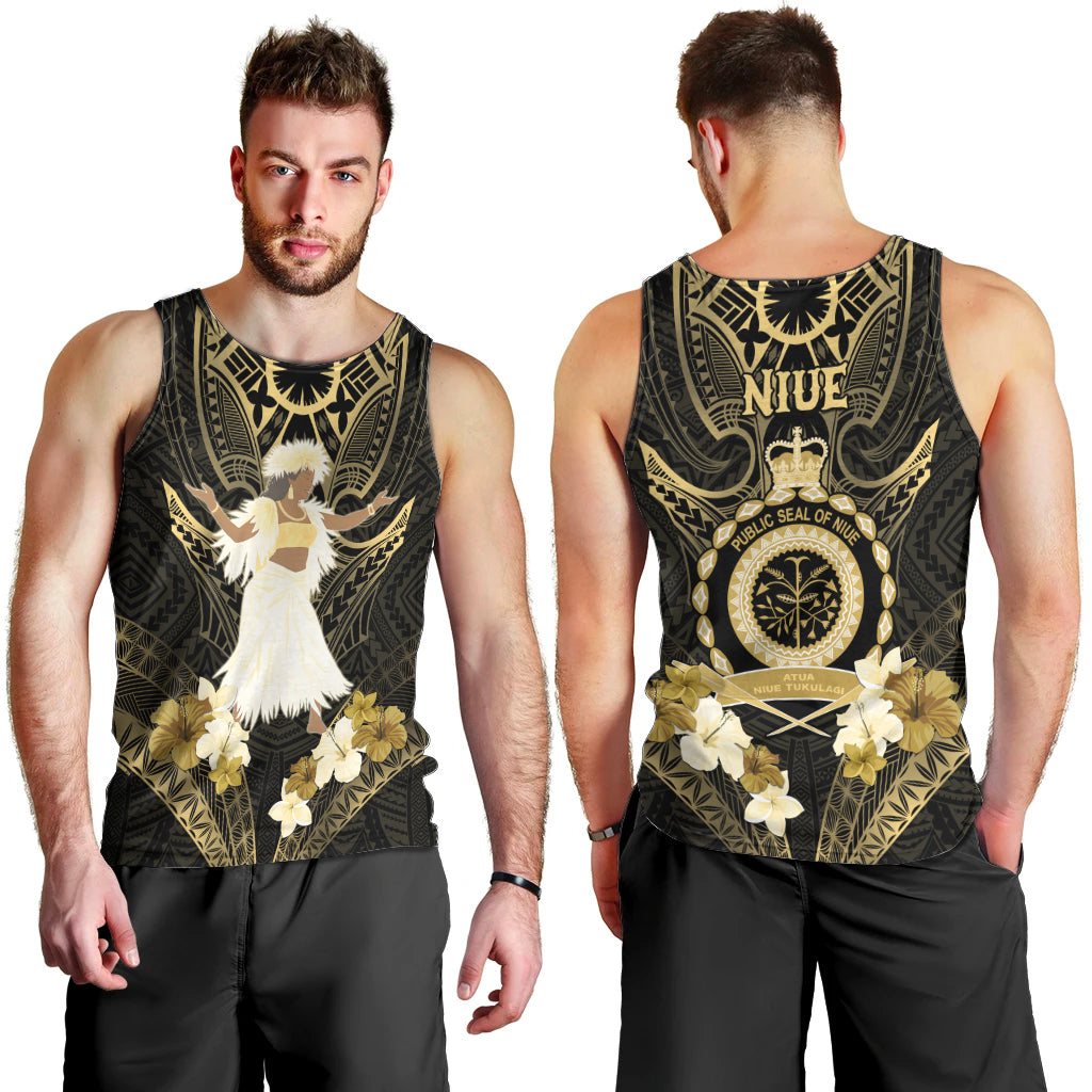 Niue Women's Day Men Tank Top With Polynesian Pattern LT05 - Polynesian Pride