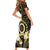 Niue Women's Day Short Sleeve Bodycon Dress With Polynesian Pattern LT05 - Polynesian Pride