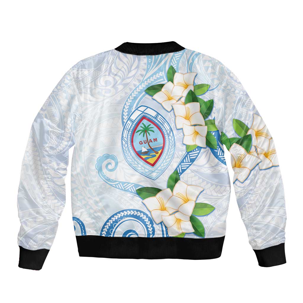 Guam Chamorro Bomber Jacket Guasali Flowers Curves Style