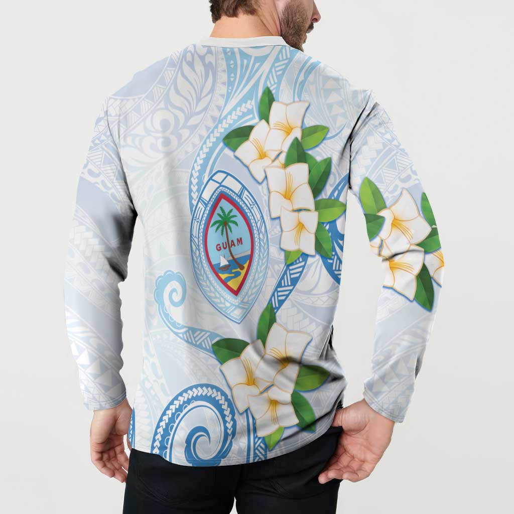 Guam Chamorro Button Sweatshirt Guasali Flowers Curves Style