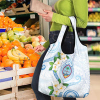 Guam Chamorro Grocery Bag Guasali Flowers Curves Style