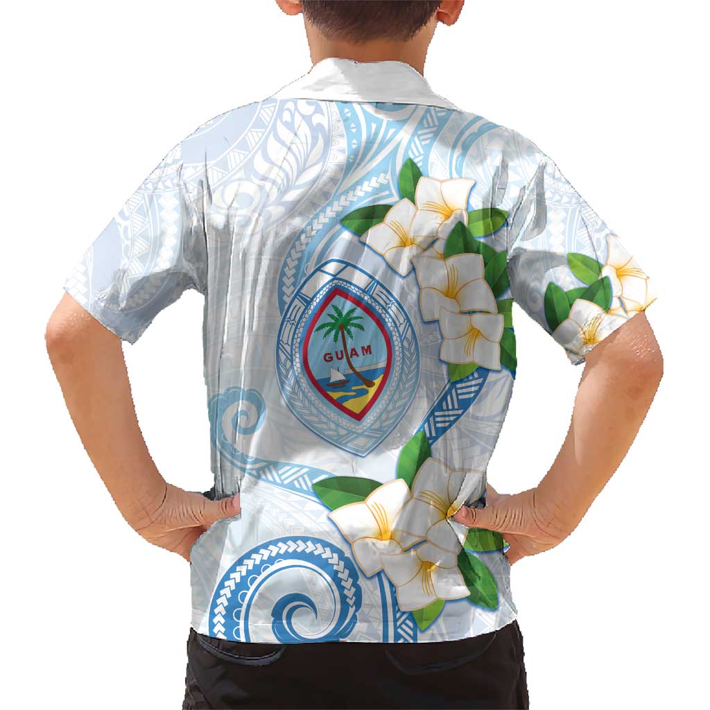 Guam Chamorro Kid Hawaiian Shirt Guasali Flowers Curves Style