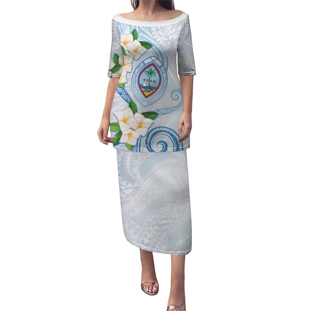 Guam Chamorro Puletasi Guasali Flowers Curves Style