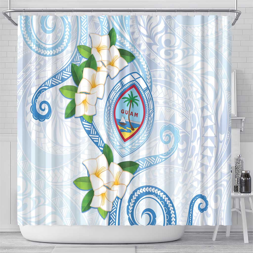 Guam Chamorro Shower Curtain Guasali Flowers Curves Style
