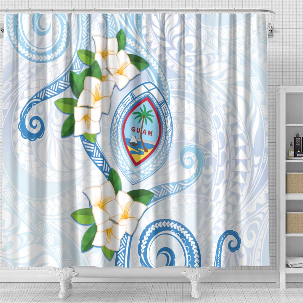 Guam Chamorro Shower Curtain Guasali Flowers Curves Style