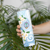 Guam Chamorro Skinny Tumbler Guasali Flowers Curves Style