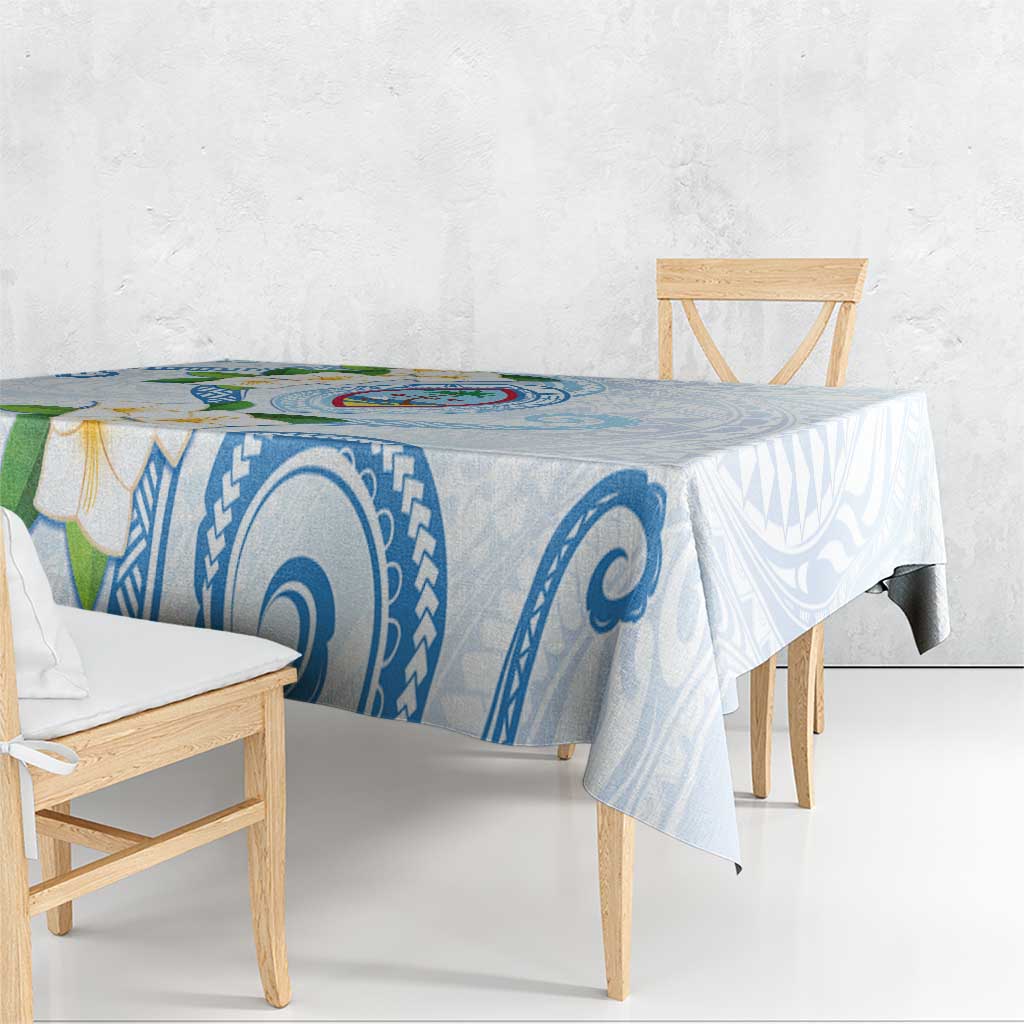 Guam Chamorro Tablecloth Guasali Flowers Curves Style