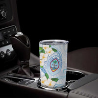 Guam Chamorro Tumbler Cup Guasali Flowers Curves Style