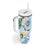 Guam Chamorro Tumbler With Handle Guasali Flowers Curves Style