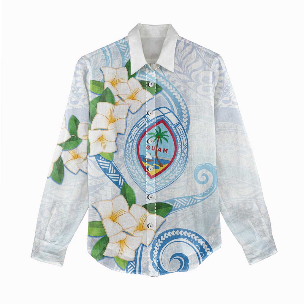 Guam Chamorro Women Casual Shirt Guasali Flowers Curves Style