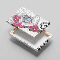 Guam Chamorro Canvas Wall Art Curves Polynesian Tattoo Mix Bougainvillea