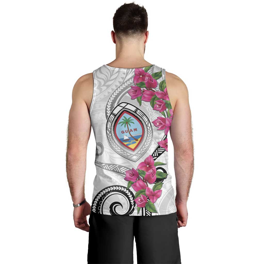 Guam Chamorro Men Tank Top Curves Polynesian Tattoo Mix Bougainvillea