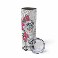 Guam Chamorro Skinny Tumbler Curves Polynesian Tattoo Mix Bougainvillea