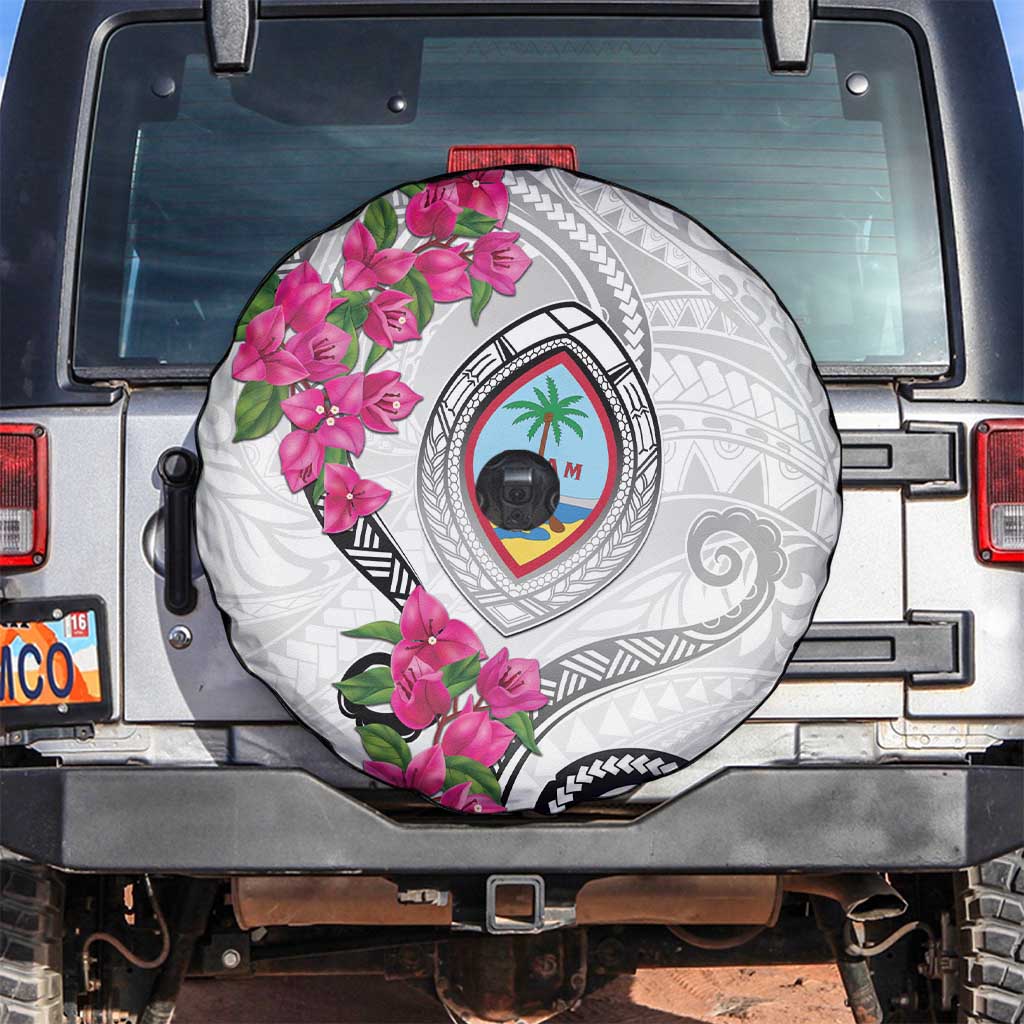Guam Chamorro Spare Tire Cover Curves Polynesian Tattoo Mix Bougainvillea