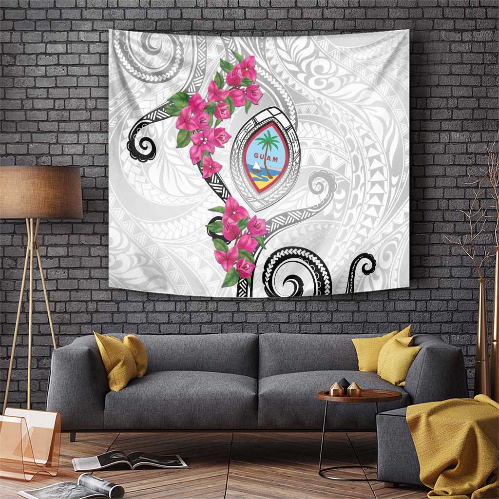 Guam Chamorro Tapestry Curves Polynesian Tattoo Mix Bougainvillea