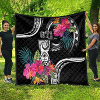 Hafa Adai Guam Quilt Polynesian Tattoo Tropical Flowers