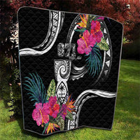 Hafa Adai Guam Quilt Polynesian Tattoo Tropical Flowers