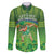 Personalised Hawaii Saint Patrick's Day Family Matching Off The Shoulder Long Sleeve Dress and Hawaiian Shirt Let's Get Fit Shaced