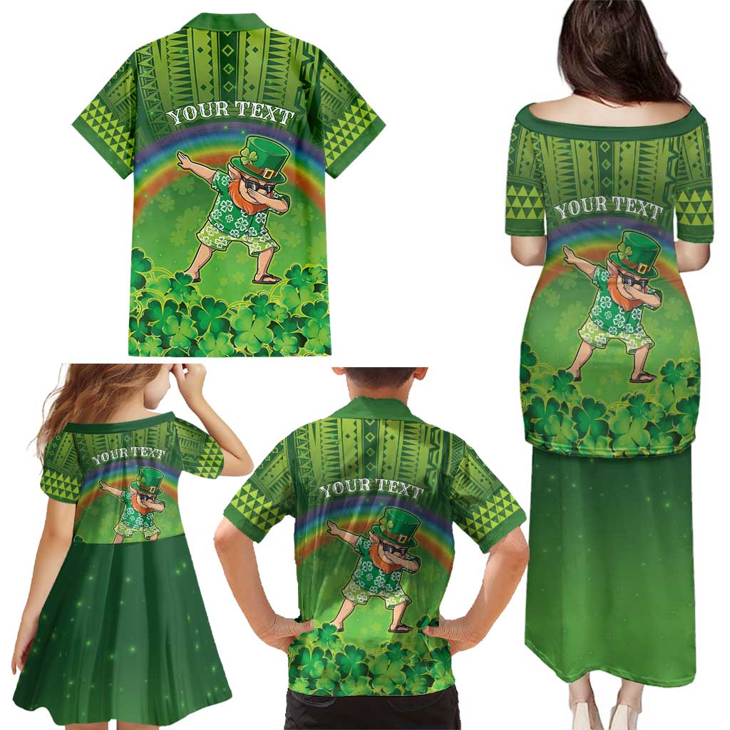 Personalised Hawaii Saint Patrick's Day Family Matching Puletasi and Hawaiian Shirt Let's Get Fit Shaced LT05 - Polynesian Pride