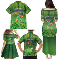 Personalised Hawaii Saint Patrick's Day Family Matching Puletasi and Hawaiian Shirt Let's Get Fit Shaced LT05 - Polynesian Pride