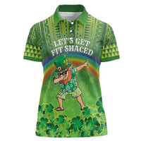Personalised Hawaii Saint Patrick's Day Women Polo Shirt Let's Get Fit Shaced