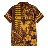 Personalised Hawaii Mililani High School Family Matching Puletasi and Hawaiian Shirt Tribal Tattoo With Hibiscus Flowers LT05 - Polynesian Pride