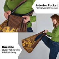 Hawaii Mililani High School Grocery Bag Tribal Tattoo With Hibiscus Flowers