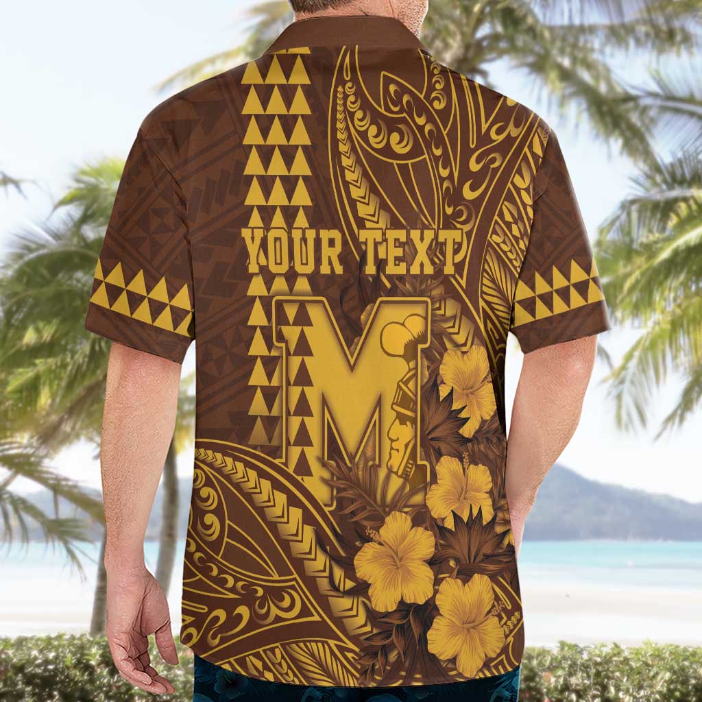 Personalised Hawaii Mililani High School Hawaiian Shirt Tribal Tattoo With Hibiscus Flowers
