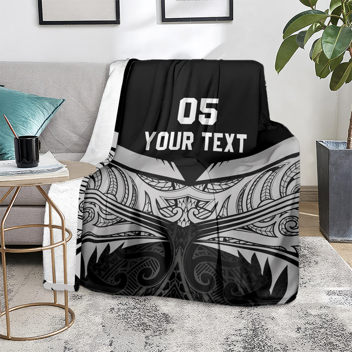 Custom New Zealand Cricket Blanket Go Champions World Cup 2024 With Maori Pattern