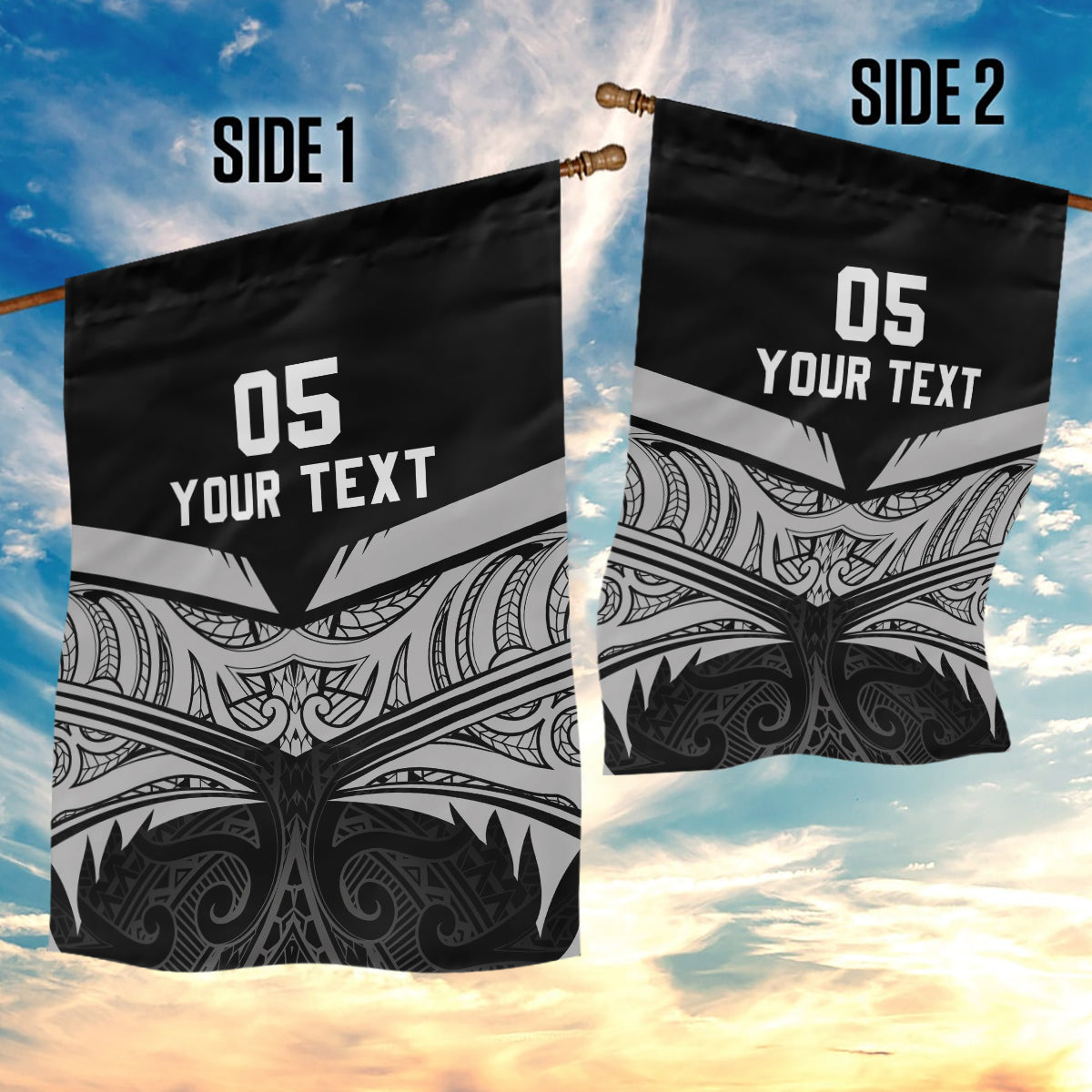 Custom New Zealand Cricket Garden Flag Go Champions World Cup 2024 With Maori Pattern