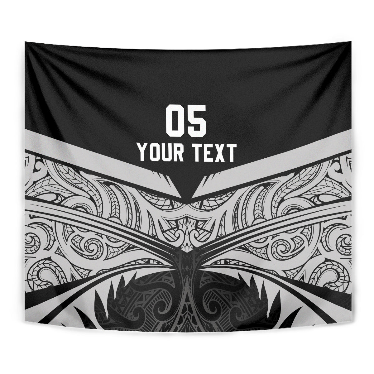 Custom New Zealand Cricket Tapestry Go Champions World Cup 2024 With Maori Pattern