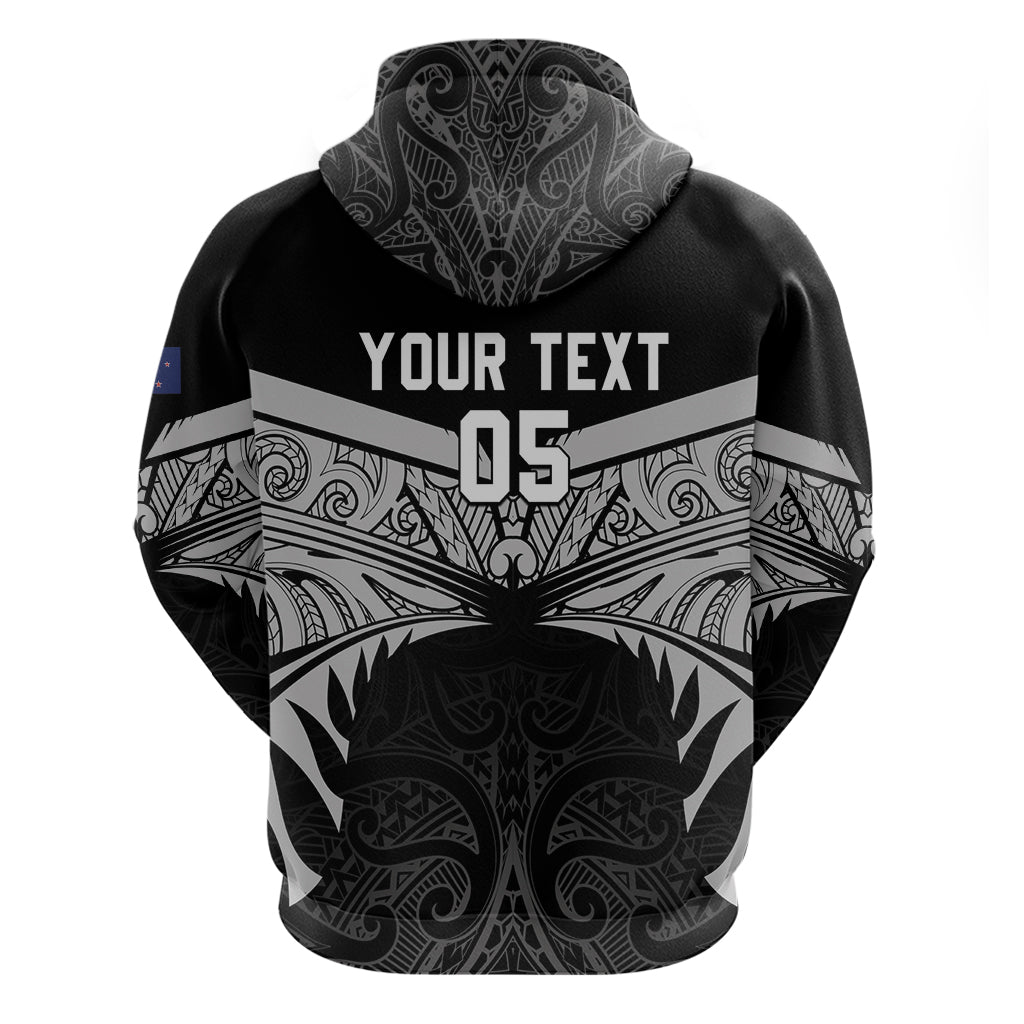 Custom New Zealand Cricket Zip Hoodie Go Champions World Cup 2024 With Maori Pattern