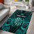 Personalised New Zealand Darts Area Rug Turquoise Dart Board Maori Pattern