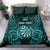 Personalised New Zealand Darts Bedding Set Turquoise Dart Board Maori Pattern