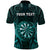 Personalised New Zealand Darts Polo Shirt Turquoise Dart Board Maori Pattern