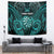 Personalised New Zealand Darts Tapestry Turquoise Dart Board Maori Pattern