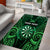 Personalised New Zealand Darts Area Rug Green Dart Board Maori Pattern