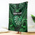 Personalised New Zealand Darts Blanket Green Dart Board Maori Pattern