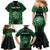 Personalised New Zealand Darts Family Matching Mermaid Dress and Hawaiian Shirt Green Dart Board Maori Pattern